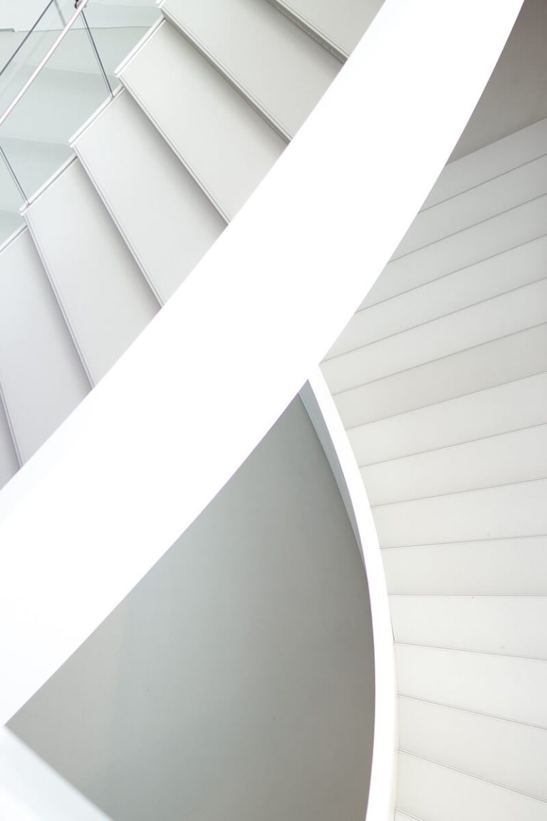 White Stairway. Architectural marvel!