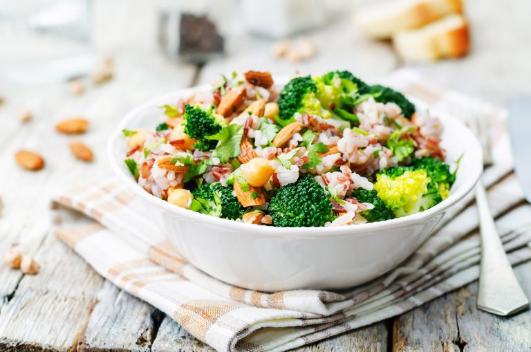 Broccoli Chickpea Red Rice Salad Recipe