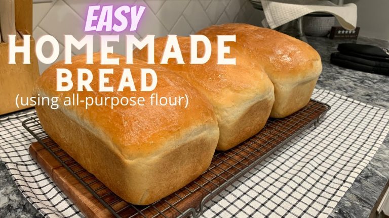 HOW TO MAKE BREAD // STEP BY STEP INSTRUCTIONS // USING ALL-PURPOSE FLOUR //