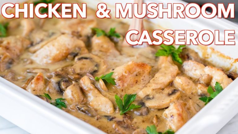 Easy Chicken and Mushroom Casserole Recipe – Natasha's Kitchen