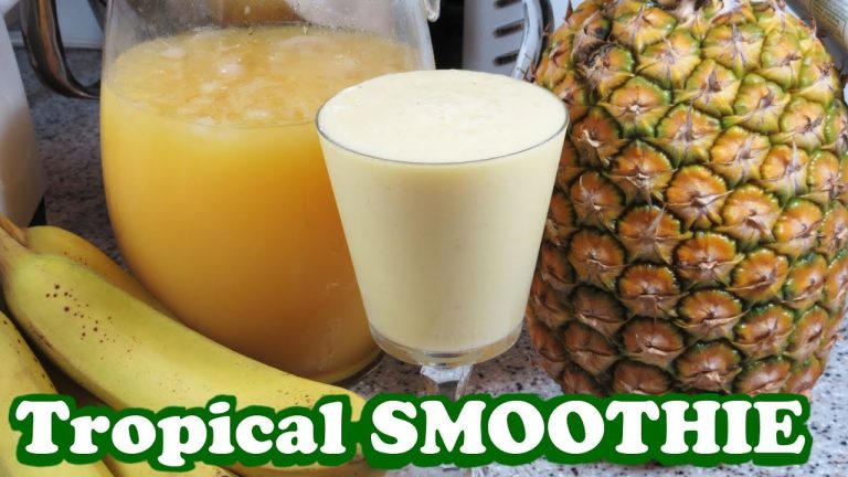 TROPICAL FRUITS SMOOTHIE w/ PINEAPPLE, Banana, Orange Juice – Healthy Smoothie Recipes – HomeyCircle