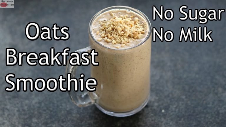 Oats Breakfast Smoothie Recipe – No Sugar | No Milk – Oats Smoothie Recipe For Weight Loss
