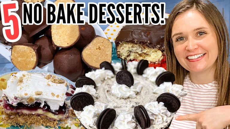 5 NO-BAKE DESSERTS | Incredibly EASY No-Bake Dessert Recipes | Julia Pacheco
