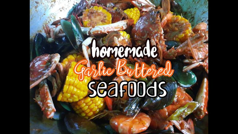Buttered Garlic Seafoods like Dampa/Crab, Shrimp, Mussel/Alimasag, Hipon, Tahong/Seafoods Overload