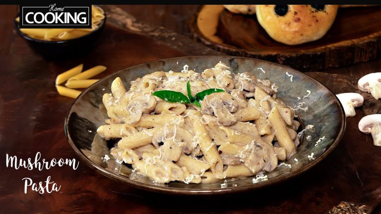 Creamy Garlic Mushroom Pasta | Kids Lunch Box Recipes | Pasta Recipes | Lunch Box Ideas