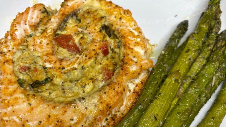 Salmon & Shrimp Stuffed Pinwheels | Sunday Dinner Ideas | Seafood Recipes