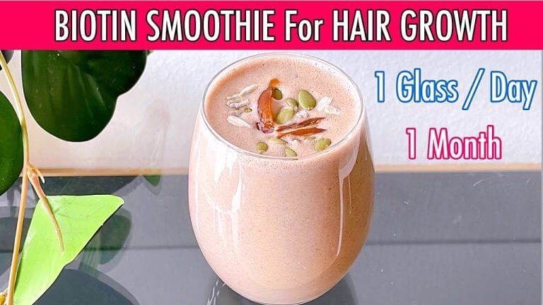 Biotin Breakfast Smoothie for Hair Growth & Skin Glow