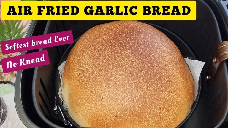 Easiest No Knead Garlic Bread In The Air fryer Recipe. Softest Air fried Bread Ever
