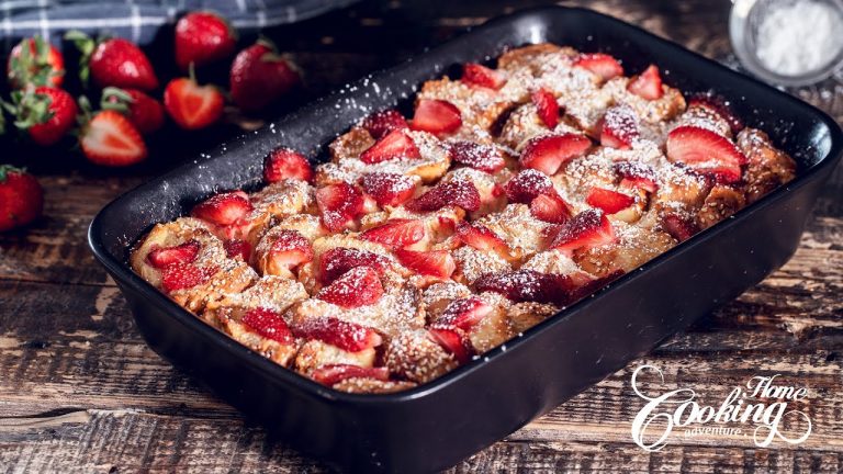 Easy Strawberry Bread Pudding – Summer Bread Pudding Recipe