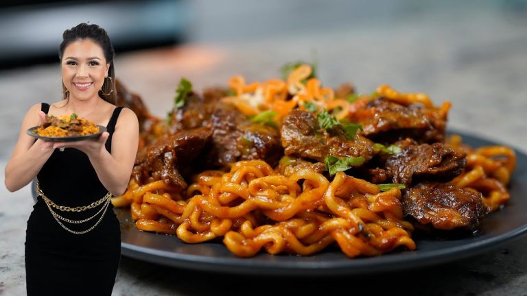 Cheesy Carne Asada Noodles Recipe