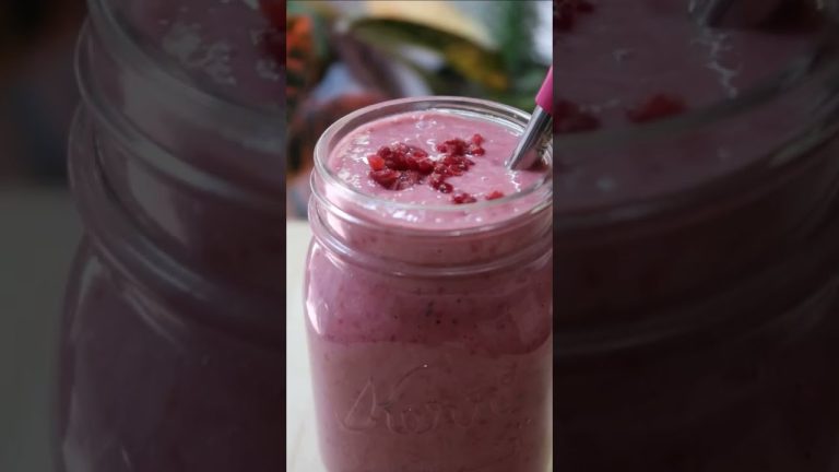 Raspberry Breakfast Smoothie Recipe | The Sweetest Journey