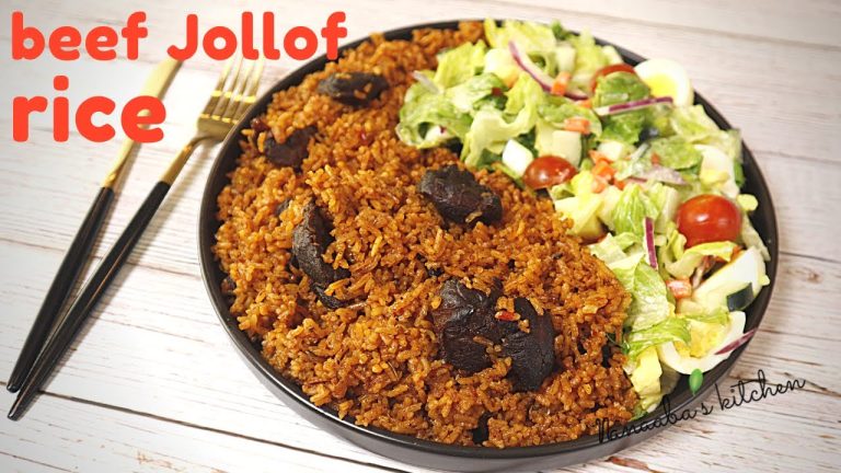 Beef Jollof Rice  – beef recipes series  –  nanaaba's kitchen  dinner recipes  ideas