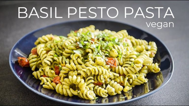 EASY BASIL PESTO PASTA RECIPE | HOW TO MAKE FRESH PESTO!