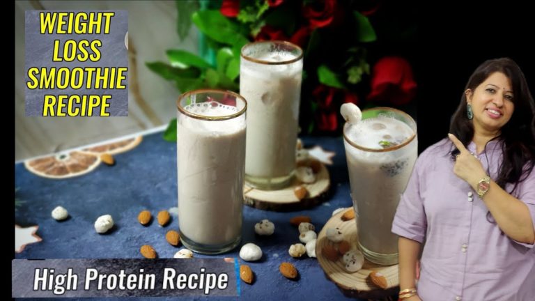 Healthy Smoothie Recipes For Weight Loss Makhana peanut Smoothie Breakfast Smoothie For weight loss
