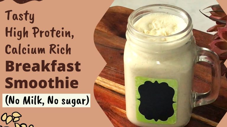 Tasty, High Protein, Calcium-Rich Breakfast Smoothie Recipe | Sugar- free | Dairy Free | No Banana