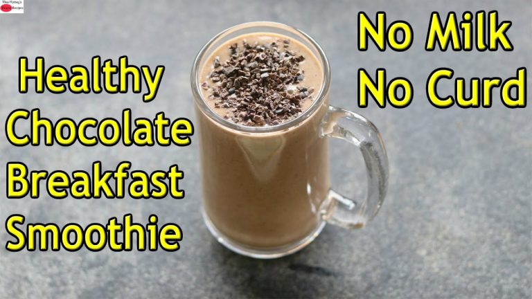 Peanut Butter Chocolate Smoothie – Healthy Breakfast Smoothie Recipe -Dairy Free Weight Loss Recipes