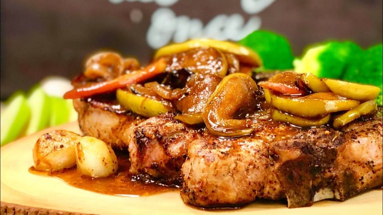Pork Chops with Caramelized Apples & Onions