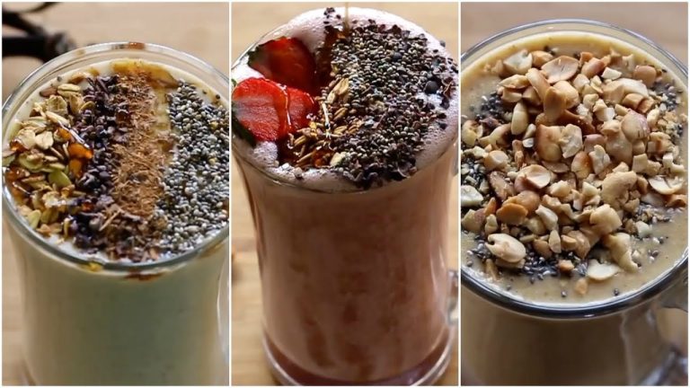 Healthy Smoothie Recipes For Weight Loss – Vegan (No Milk) – Oats Breakfast Smoothies-Skinny Recipes