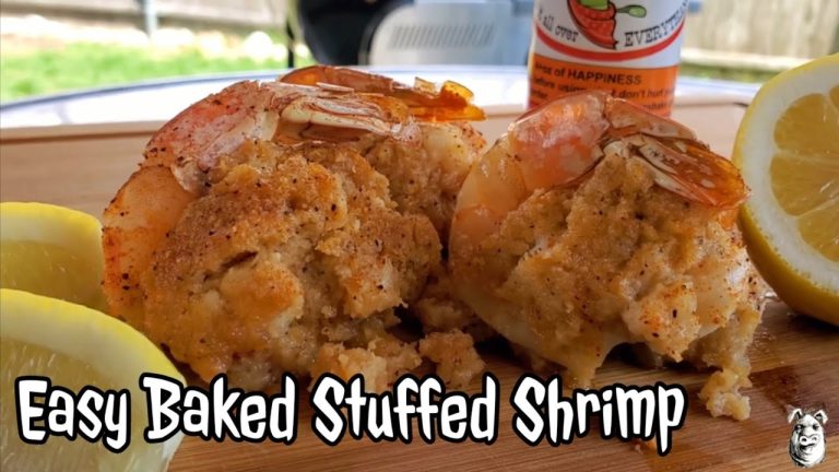 How to Make Easy Baked Stuffed Shrimp | Easy Shrimp Recipe | Easy Seafood Recipes