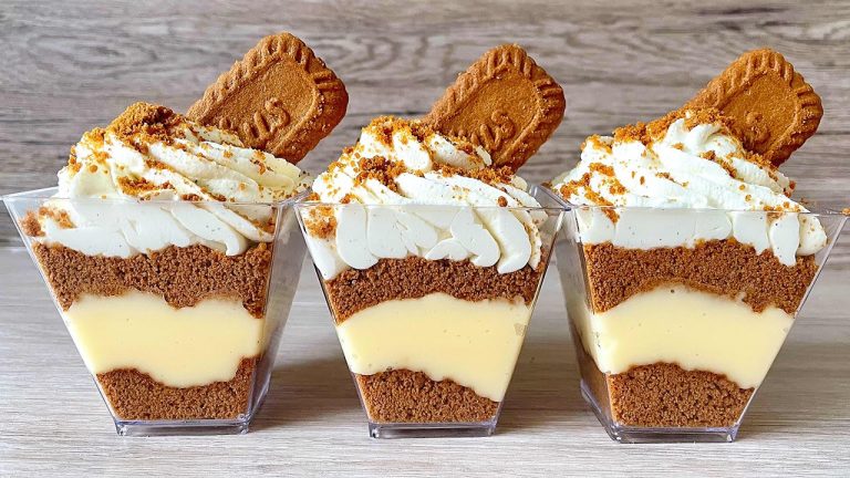 Lotus Biscoff Dessert Cups – NO BAKE Dessert. Very Easy and Yummy!