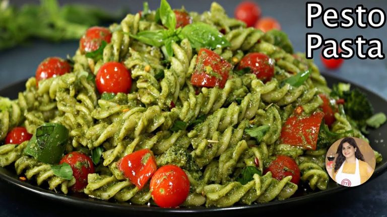 Pasta in Pesto Sauce – How To Make Pesto Pasta | Creamy Pesto Pasta