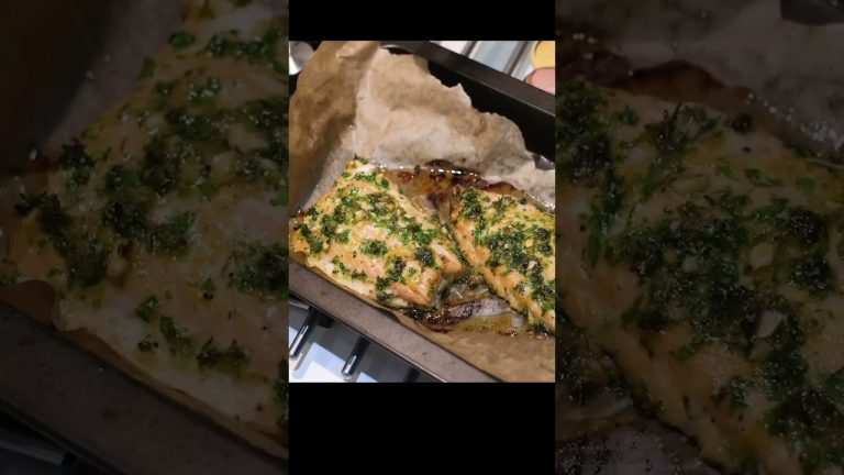 Baked salmon fillets with butter and mixed herbs   #seafood #recipes #shorts