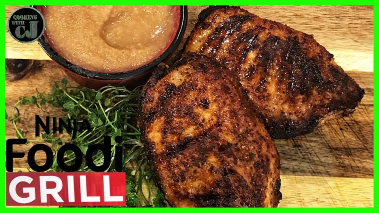 GRILLED PORK CHOPS ON THE NINJA FOODI GRILL! | Ninja Foodi Grill Recipes