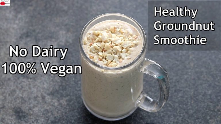 Groundnut Smoothie – Healthy Protein Smoothie Recipe – No Dairy – Vegan | Skinny Recipes