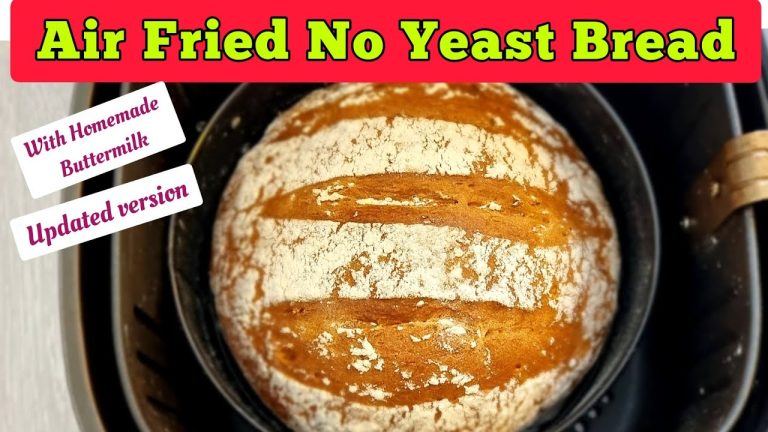 AIR FRIED NO YEAST BREAD RECIPES with HOMEMADE BUTTERMILK. HOW TO MAKE BREAD IN THE AIR FRYER EASY