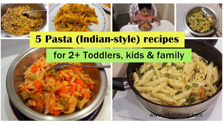 5 Pasta (Indian-style) recipes (for 2+ toddlers, kids & family ) | Easy dinner | kids lunchbox ideas