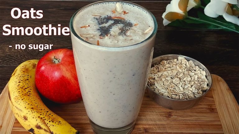 Oats Smoothie For Breakfast | Healthy Oats banana apple  Smoothie Recipe | No sugar No Curd Smoothie