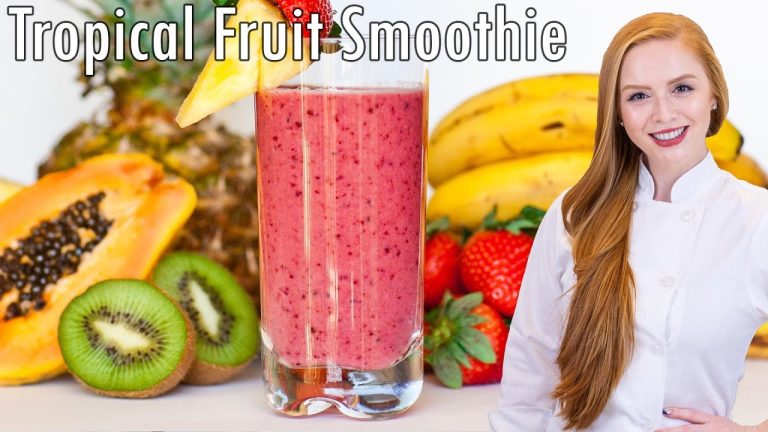Amazing Tropical Fruit Smoothie Recipe – with coconut milk!!
