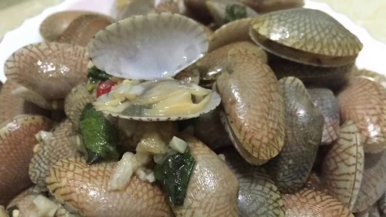 Cooking recipes – Seafood recipes – Asian food recipes – Khmer food – Fried spicy mussels