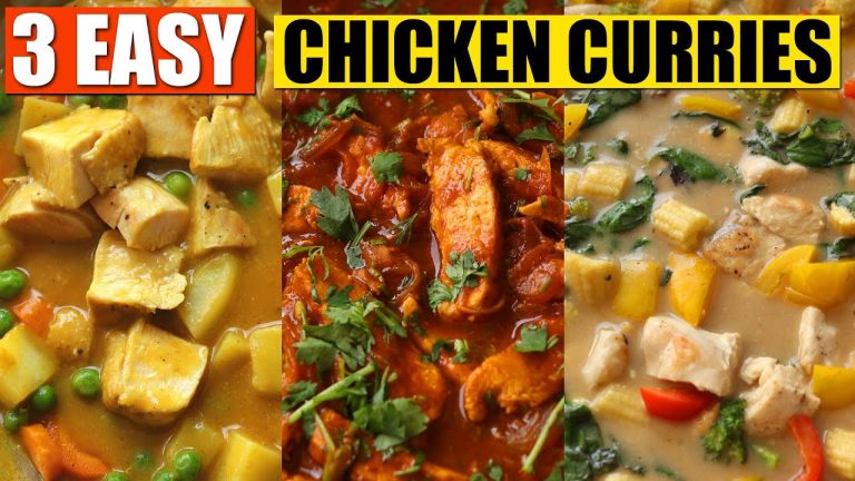 CHICKEN BREAST RECIPE:  3 Easy Curry Recipes (Korean, Indian & Thai)