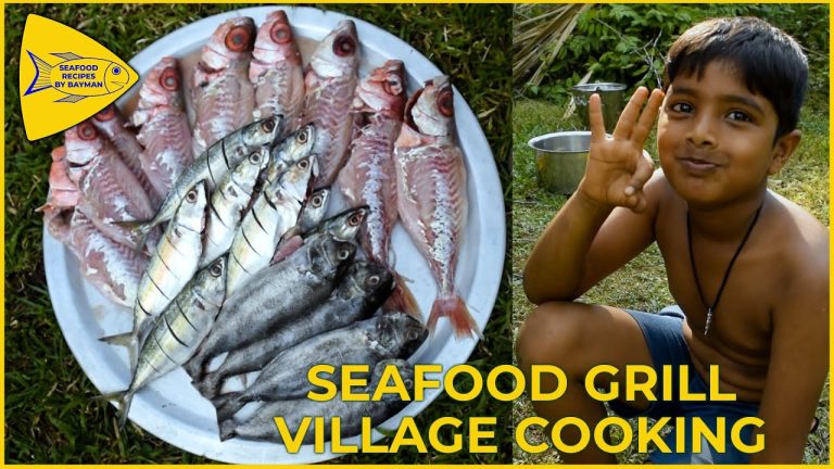 Village Seafood Grill | Village Cooking | Beautiful Nature | Riverside @Seafood Recipes By Bayman