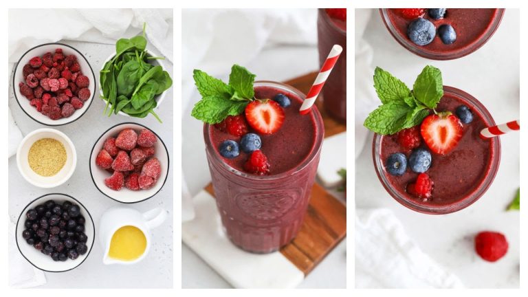 Triple Berry Green Smoothie Recipe