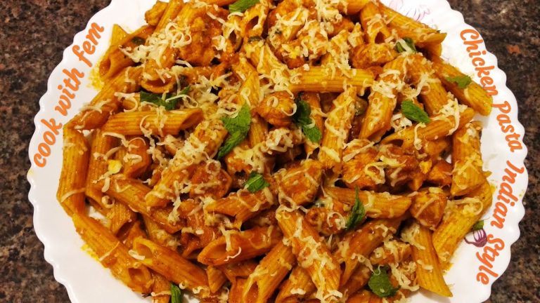 Indian Style Chicken Pasta | Chicken Pasta Recipe | Simple & Yummy Pasta With English Subtitles