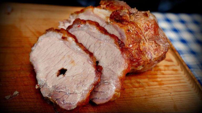 SPIT ROAST PORK LOIN RECIPE – BRINED & GLAZED