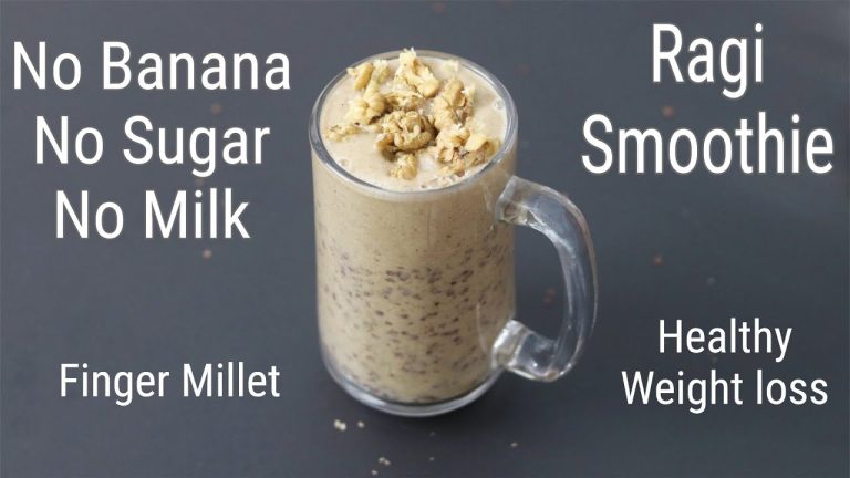 Ragi Breakfast Smoothie Recipe – No Banana – No Sugar – No Milk – Ragi Recipes For Weight Loss