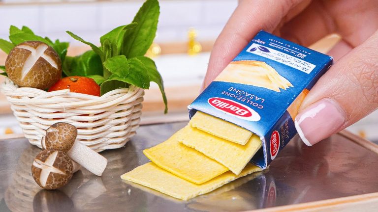 Miniature Mushroom, Leek and Tarragon Pasta Recipe | Gordon Ramsay Inspired – ASMR Cooking Mini Food