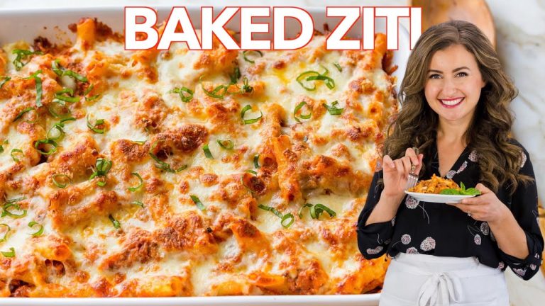 Baked ZITI Recipe – Easy PASTA CASSEROLE