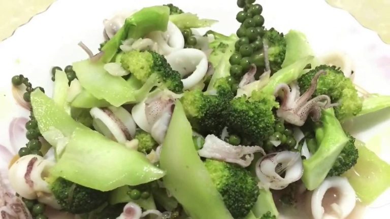 Cooking recipes – Seafood recipes – Asian food recipes – Khmer food – Fried green  squid