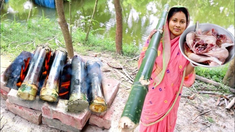 আপনাদের সবার অনুরোধে এই প্রথমবার আমি bamboo chicken বানালাম||bamboo chicken recipe