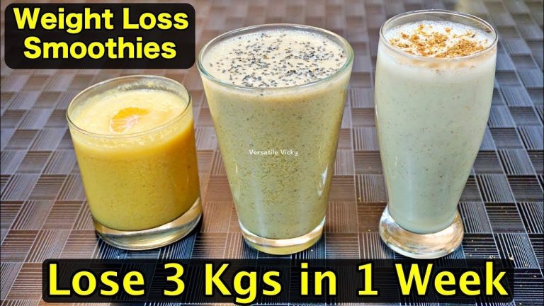 Healthy Smoothie Recipes For Weight Loss | Lose 3Kg in a Week | Breakfast Smoothies For Weight Loss