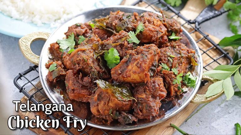 తెలంగాణా రెస్టారెంట్ స్టైల్ చికెన్ వేపుడు |  Spicy Telangana style Chicken fry Recipe @Vismai Food