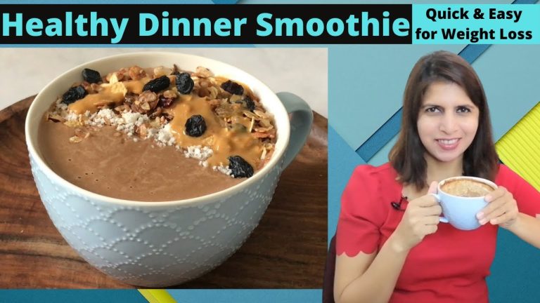 Healthy Dinner Smoothie Recipe | Quick & Easy Oats Choco Smoothie Bowl | Weight Loss Dinner | Hindi