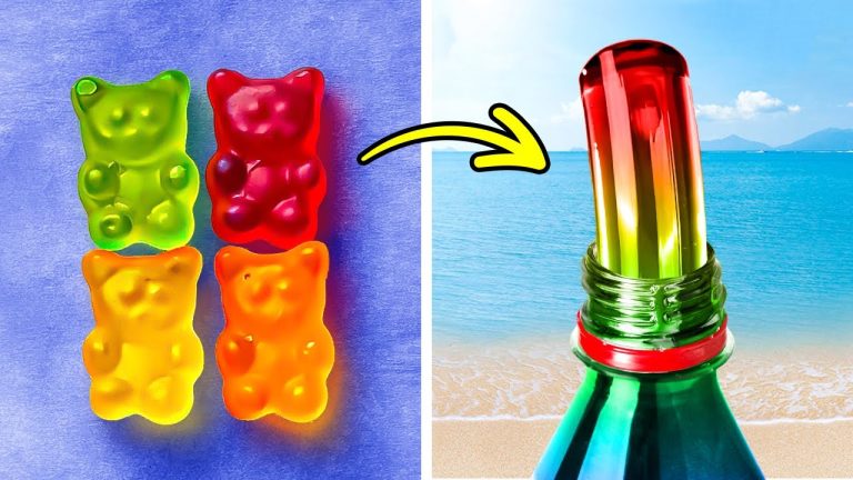 Fantastic And Colorful Food Ideas And Dessert Recipes With Jelly, Marshmallow, Chocolate And Cake