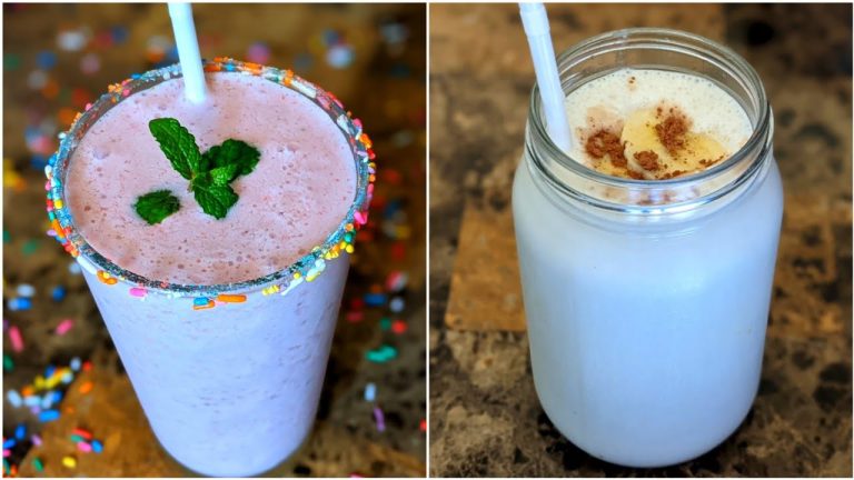 2 Healthy Smoothie Recipes | Strawberry Smoothie | Banana Smoothie