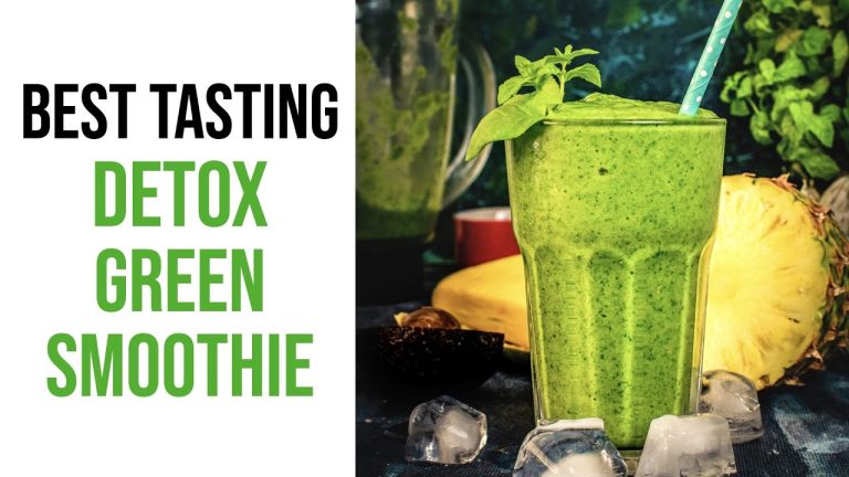 Best Green Smoothie Recipe – Spinach Smoothie with Fruit – A Detox Green Smoothie that tastes good