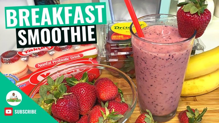 Healthy Breakfast Smoothie | Yakult Smoothie Recipe | Strawberry Banana Smoothie | BTS Recipe
